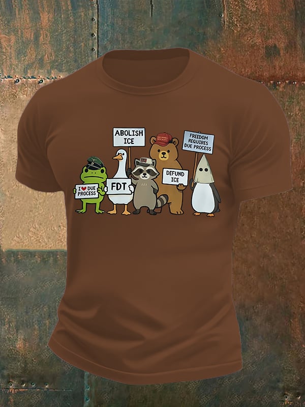 Men's  FDT Cartoon animals printed T-shirt