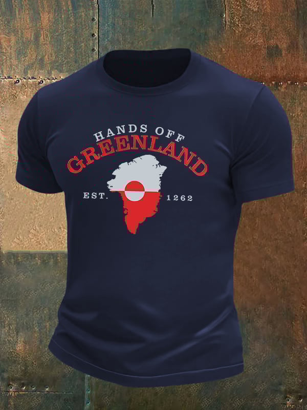 Men's  HANDS OFF GREENLAND  Print  T-Shirt