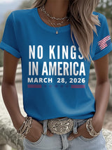 🔥Buy 3 Get 15% Off🔥Retro No Kings In America March 28 2026 Print T-Shirt