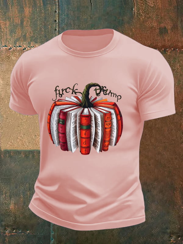 🔥Buy 3 Get 15% Off🔥Men's  Fall Book Pumpkin DTF transfer - FDT, Fall Aesthetic print  T-Shirt