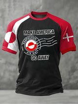 Men's Retro Greenland Print Raglan Sleeve T-Shirt