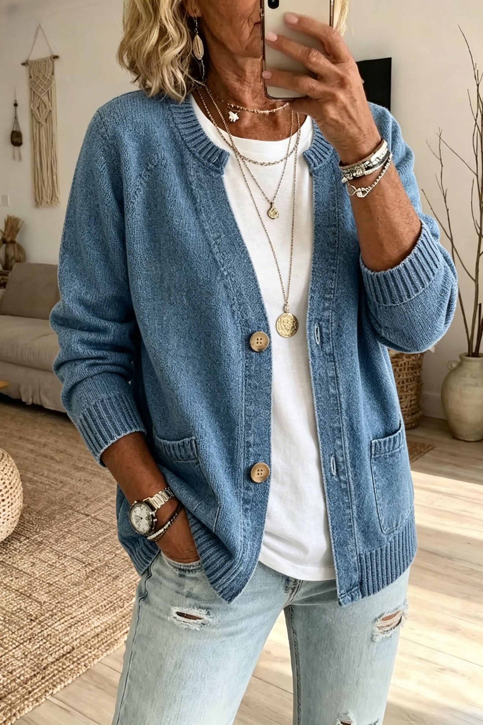 New Arrival 🔥Women's V-Neck Button Knit Cardigan