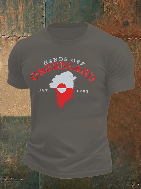 Men's  HANDS OFF GREENLAND  Print  T-Shirt