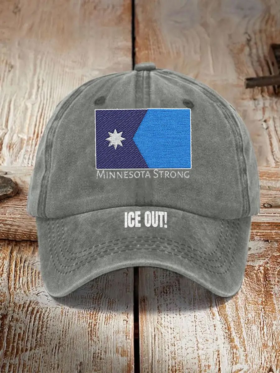 ICE Out Minnesota Strong Print Baseball Cap