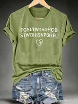 Women's FGSLTWTHGHOB STWBIHSNPBHEL Faith Print Top