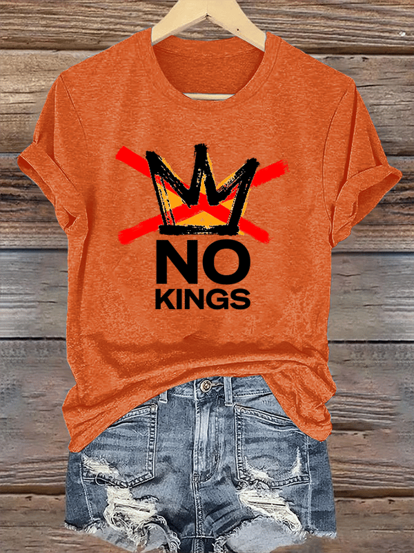 🔥Buy 3 Get 15% Off🔥Women's America has No Kings Printed Casual T-Shirt