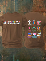 Men's  You are safe with me  Printed  T-Shirt