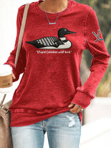 Women's Hockey Romance Print Casual Sweatshirt