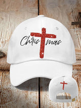Retro Christmas Faith Cross Print Baseball Cap