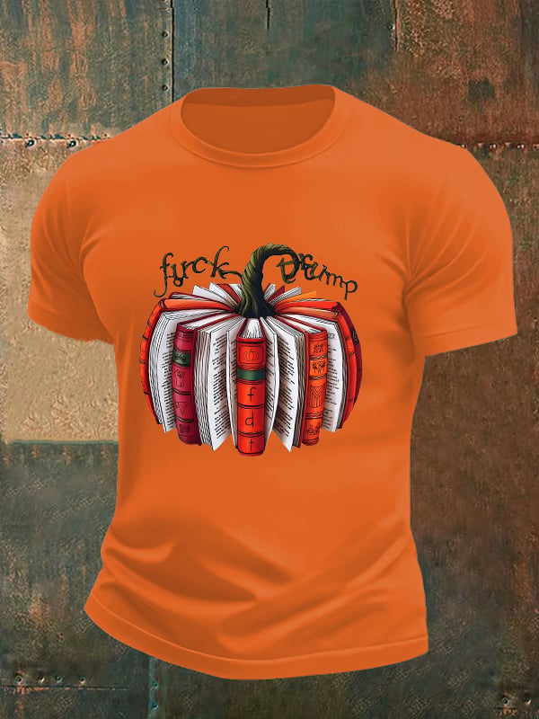 🔥Buy 3 Get 15% Off🔥Men's  Fall Book Pumpkin DTF transfer - FDT, Fall Aesthetic print  T-Shirt