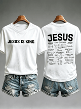 Women's JESUS IS KING Printed T-Shirt