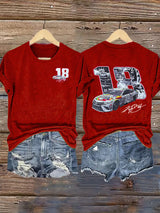 Women's  Racing Print T-Shirt