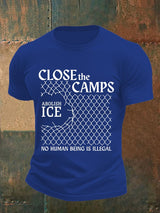 Men's  Abolish ICE  Close The Camps Print  T-Shirt
