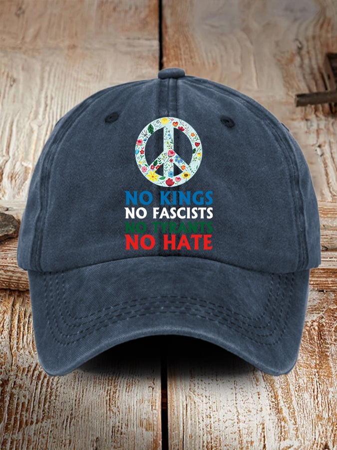 🔥Buy 3 Get 15% Off🔥No Kings No Fascists  Print Baseball Cap