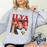 Hockey Romance Print Casual Sweatshirt