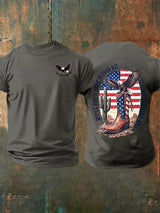 Men's Boots and the Eagle Print T-Shirt