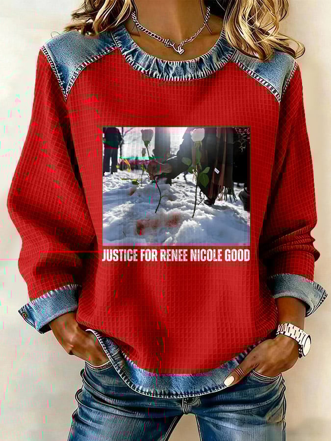 Women's Justice For Her Print Casual Sweatshirt