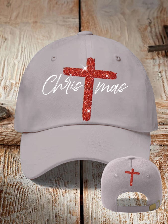 Retro Christmas Faith Cross Print Baseball Cap