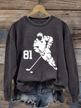 Women's Hockey Romance Print Casual Sweatshirt