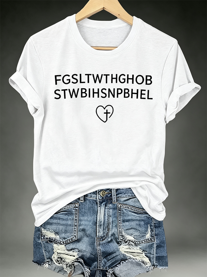 Women's FGSLTWTHGHOB STWBIHSNPBHEL Faith Print Top