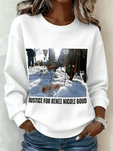 Women's Justice for Renee Nicole Good Print Sweatshirt