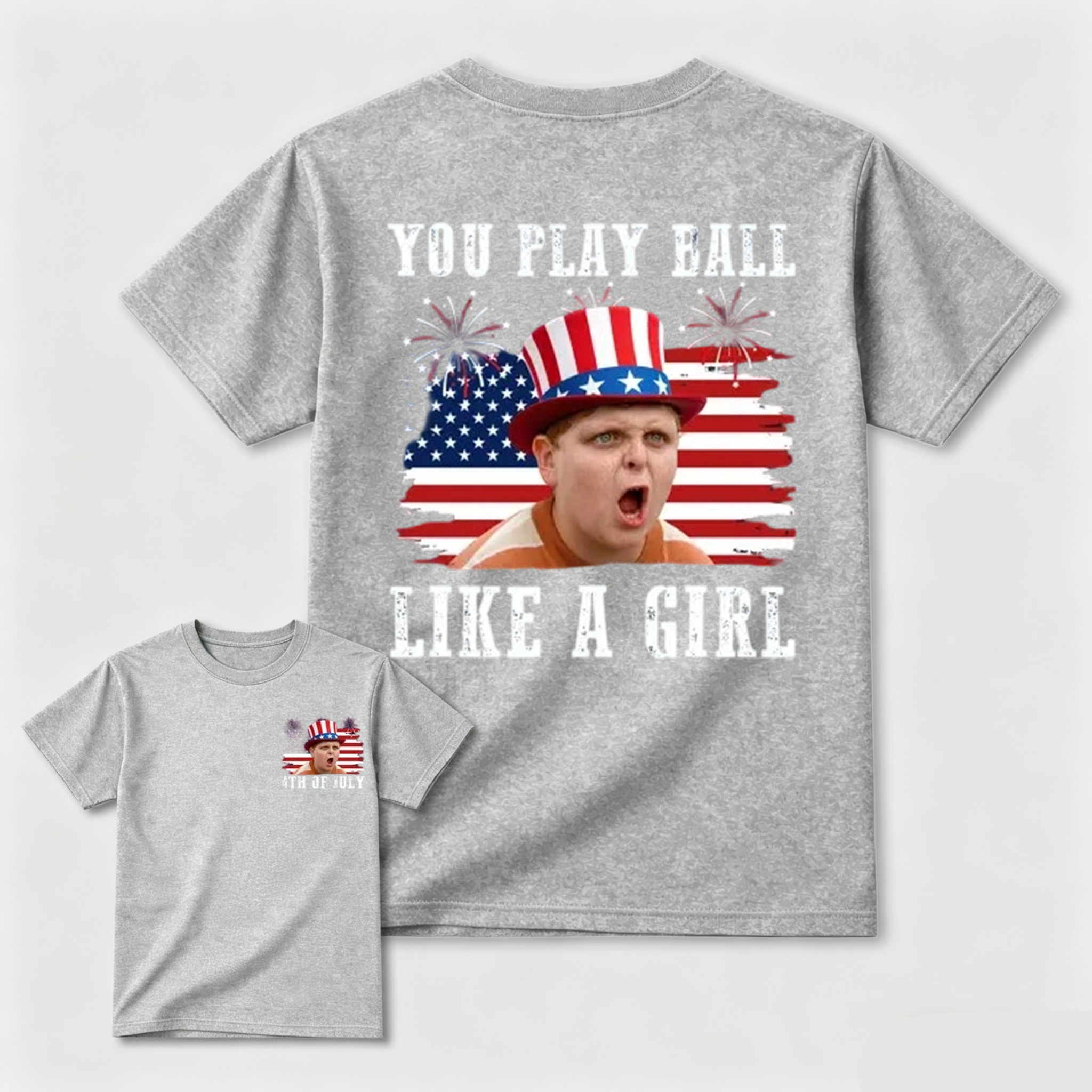 You Play Ball Like A Girl 4th of July Shirt, Ham Porter The Sandlot Quotes T-Shirt, Vintage Baseball Fan Tee, USA Patriotic TShirt, MADE IN USA