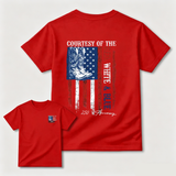 "Courtesy Of The Red, White & Blue" 250th Anniversary T-Shirt – Patriotic American Flag & Cowboy Boots Tee, Toby Keith Tribute Graphic Shirt, Premium Cotton Unisex Top graphic tee
