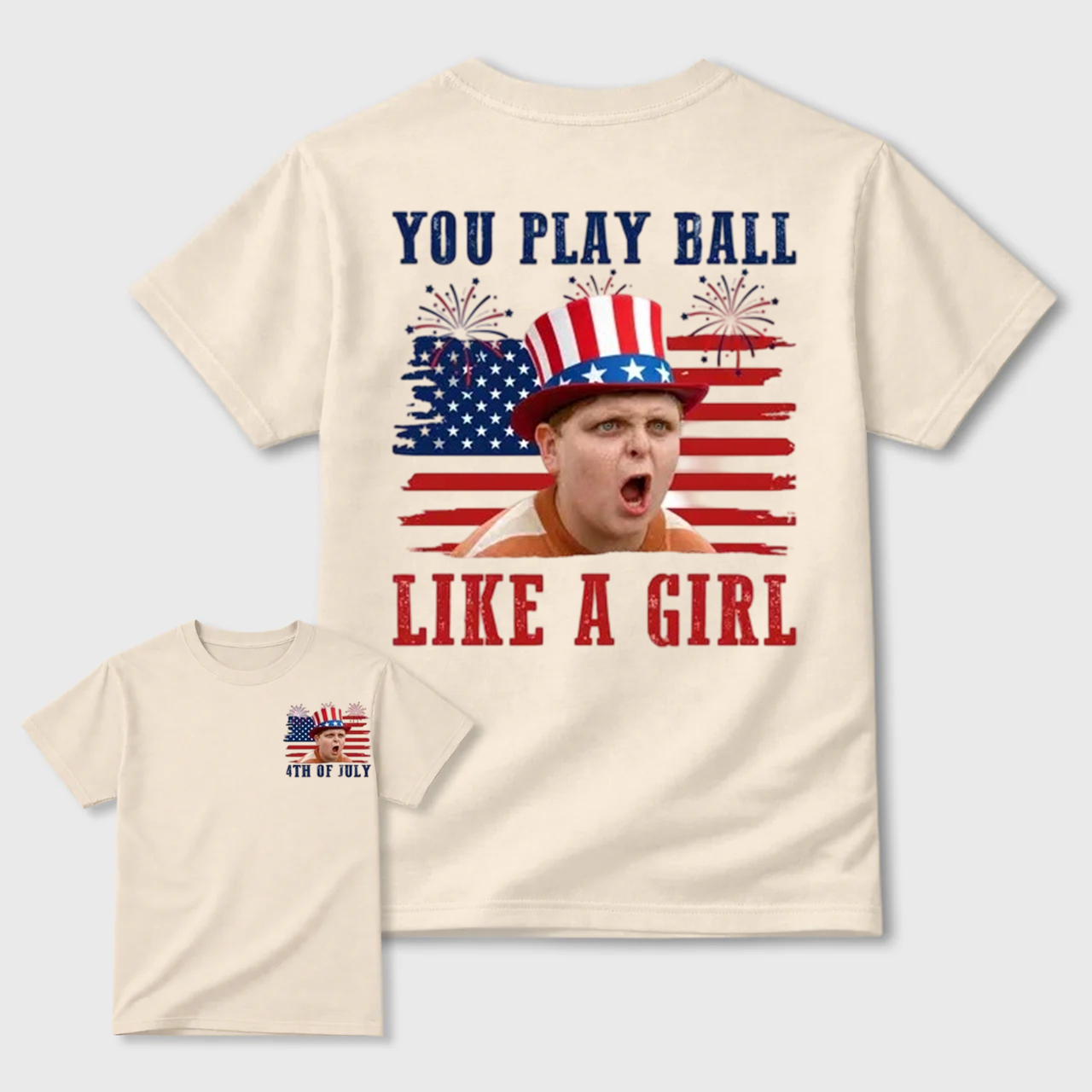You Play Ball Like A Girl 4th of July Shirt, Ham Porter The Sandlot Quotes T-Shirt, Vintage Baseball Fan Tee, USA Patriotic TShirt, MADE IN USA