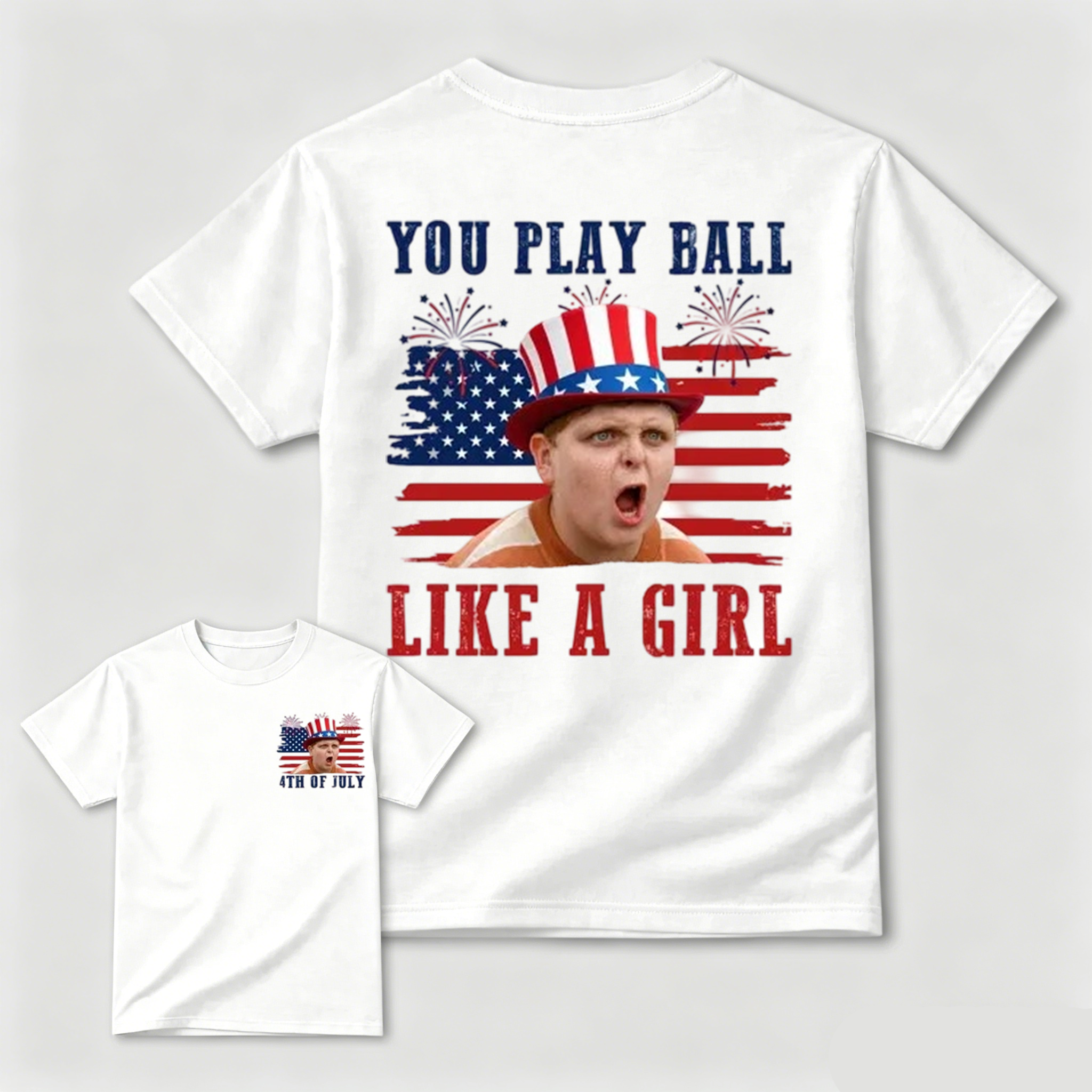 You Play Ball Like A Girl 4th of July Shirt, Ham Porter The Sandlot Quotes T-Shirt, Vintage Baseball Fan Tee, USA Patriotic TShirt, MADE IN USA