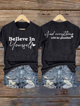Women's Believe In Yourself Print Shirt