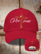 Retro Christmas Faith Cross Print Baseball Cap