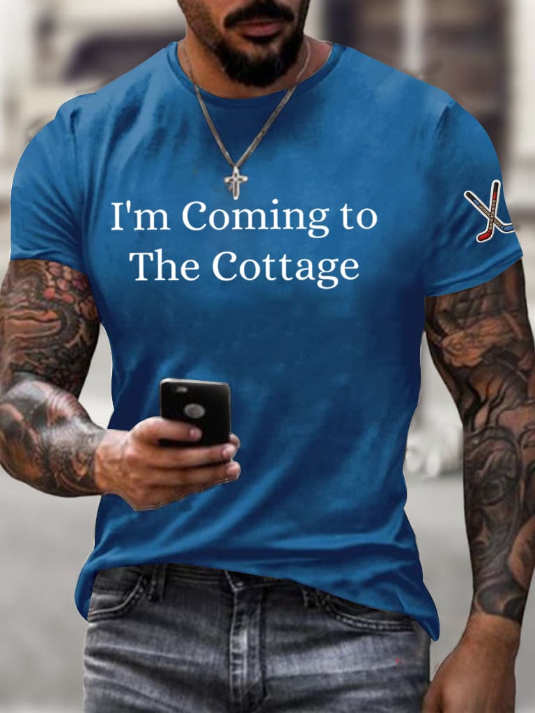 Men's Hockey Romance Print T-Shirt