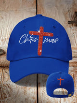 Retro Christmas Faith Cross Print Baseball Cap
