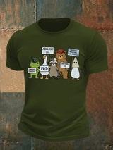 Men's  FDT Cartoon animals printed T-shirt