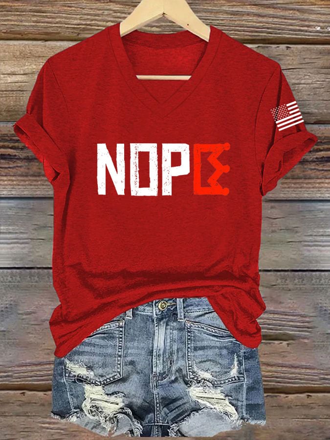 🔥Buy 3 Get 15% Off🔥Women's FDT NO KINGS Printed Casual V-Neck T-Shirt