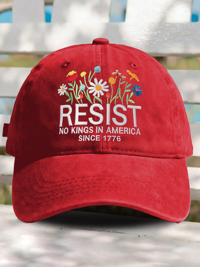 🔥Buy 3 Get 15% Off🔥Retro Resist No Kings In America Since 1776 Print Baseball Cap
