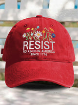 🔥Buy 3 Get 15% Off🔥Retro Resist No Kings In America Since 1776 Print Baseball Cap
