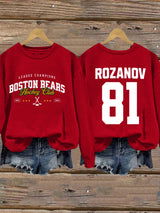Women's Hockey Romance Print Casual Sweatshirt