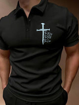 Men's Jesus The Way The Truth The Life Print Polo Shirt