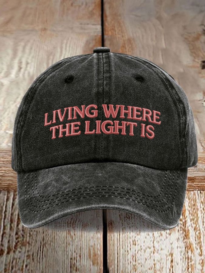 Unisex Faith "Live Where There Is Light" Print Baseball Cap