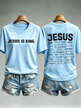 Women's JESUS IS KING Printed T-Shirt