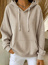 New Arrivals🔥Women Striped Long Sleeve Casual Daily Spring/Fall Hoodie