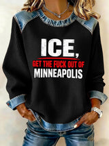 Women's Justice For Her Print Casual Sweatshirt