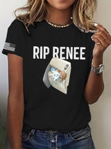 Women's trendy graphic print casual T-shirt