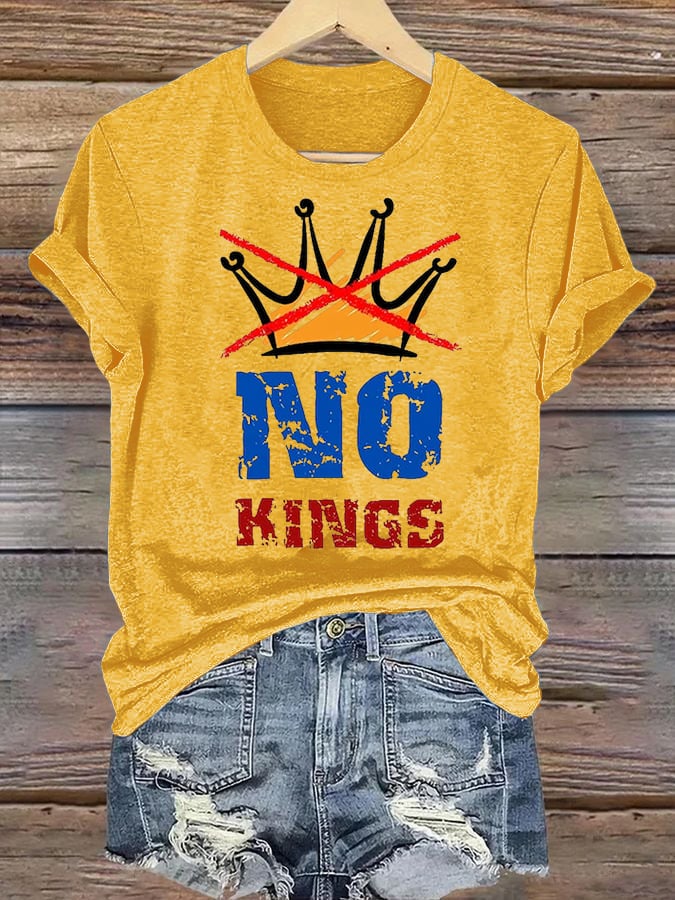 🔥Buy 3 Get 15% Off🔥Women's  NO KINGS Print T-Shirt