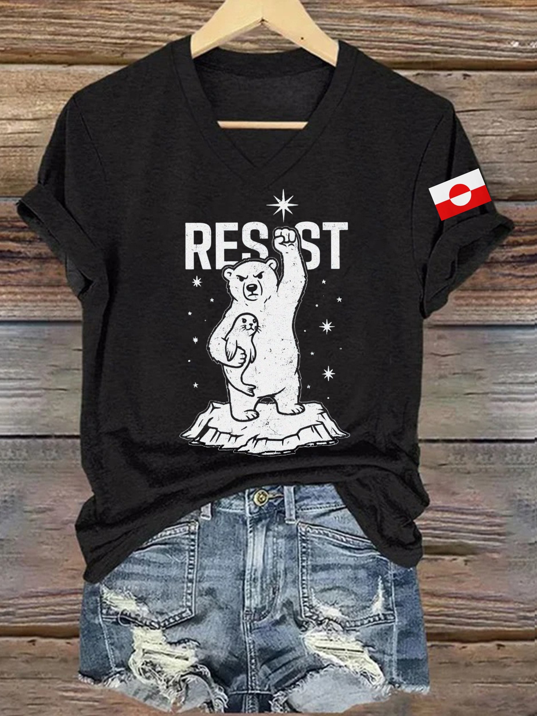 Retro Greenland Is Not For Sale Print T-Shirt