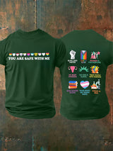 Men's  You are safe with me  Printed  T-Shirt