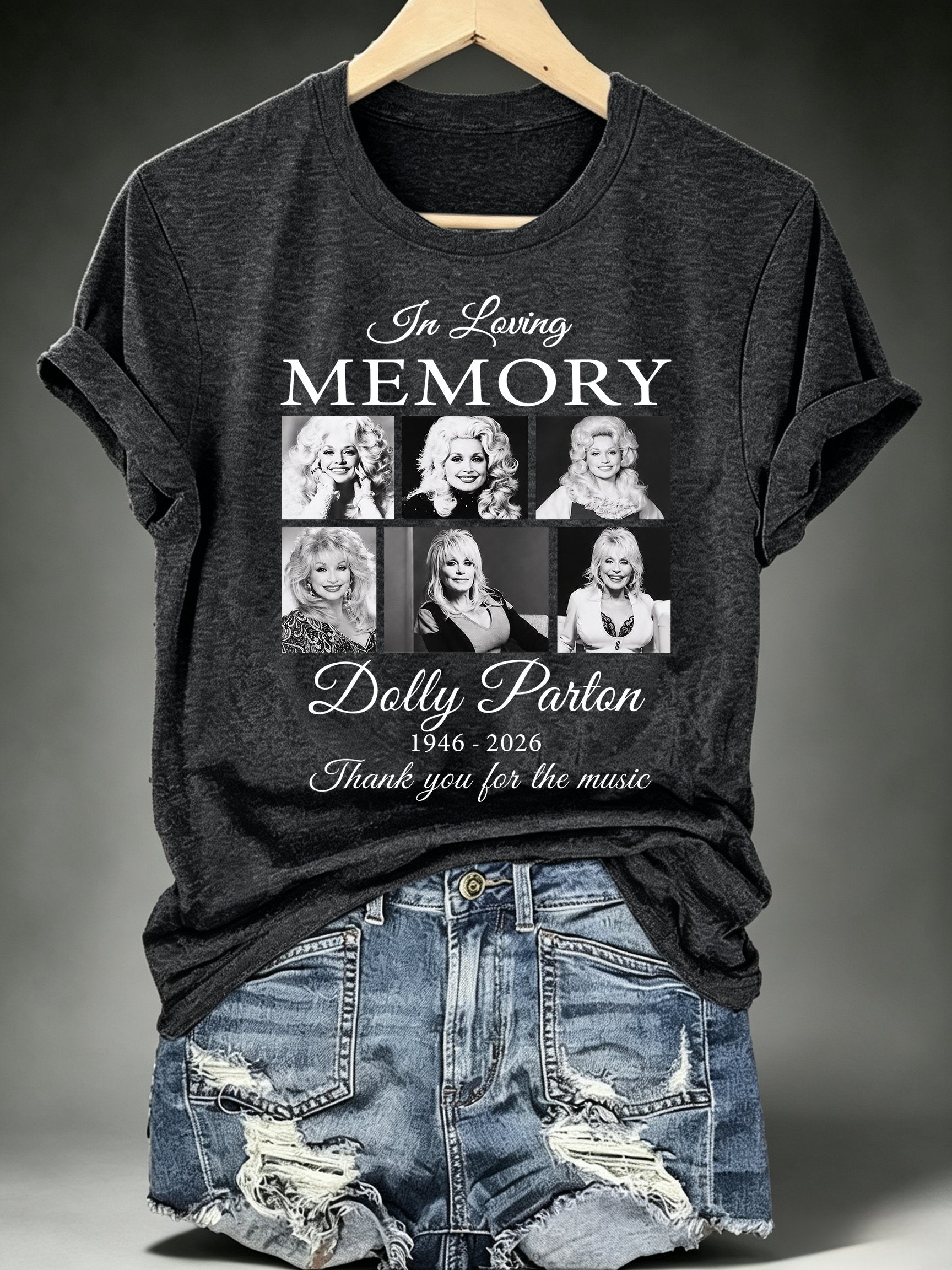 Women's Vintage Country Music Tribute Parton Tour T-Shirt