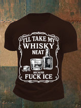 Men's  Whiskey F*ck ICE Abolish ICE Print  T-Shirt
