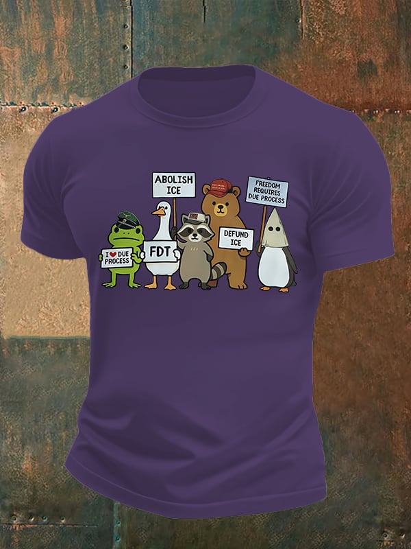 Men's  FDT Cartoon animals printed T-shirt